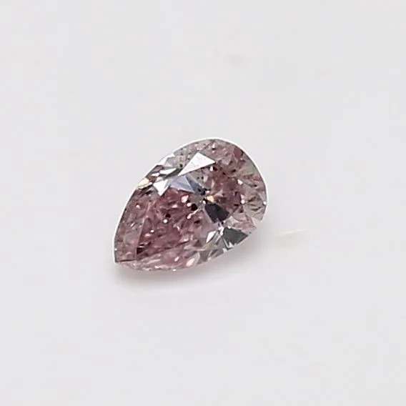 0.22 Carat Pear Fancy Pink SI2 Natural Diamond