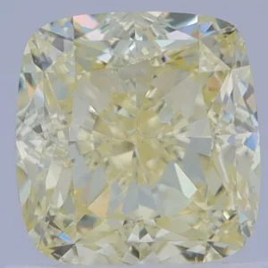 1.05 Carat Cushion Brilliant Fancy Light Yellow SI2 Natural Diamond