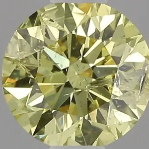 0.35 Carat Fancy Intense  Yellow  ROUND Diamond