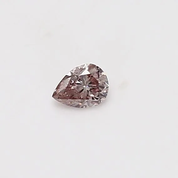 0.11 Carat Fancy Brown Pink  PEAR Diamond