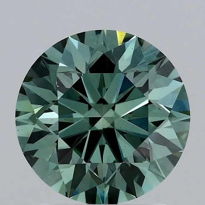 2.06 Carat Round Fancy Vivid Green VS2 Lab Diamond