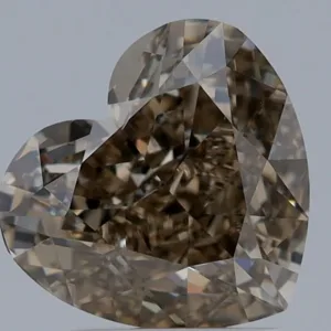 2.01 Carat Heart Fancy Dark Gray VS2 Natural Diamond