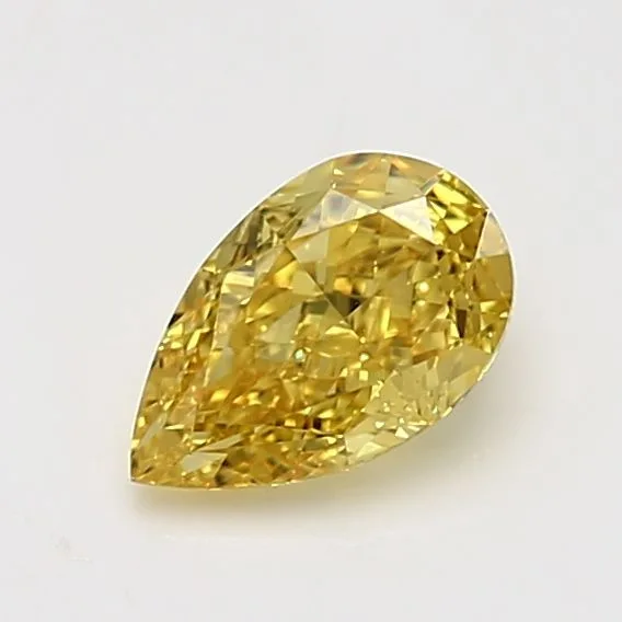 1.01 Carat Fancy Vivid Yellow IF PEAR Diamond