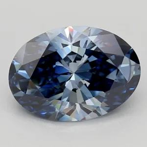 3.18 Carat Oval Fancy Deep Blue VS1 Lab Diamond