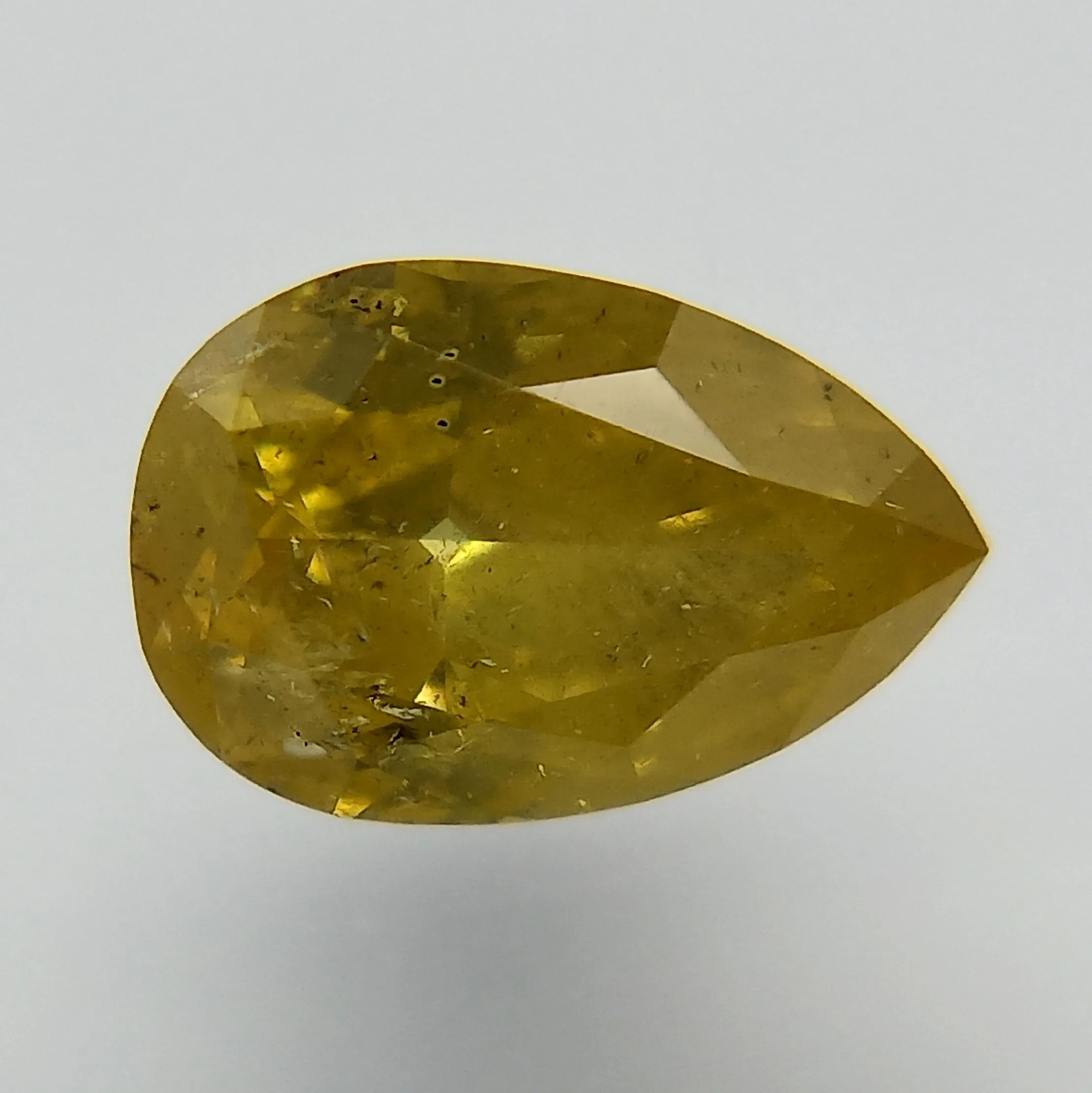 0.31 Carat Pear Fancy Intense Yellow Natural Diamond