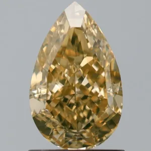 1.5 Carat Pear Fancy Brown Yellow VS1 Natural Diamond