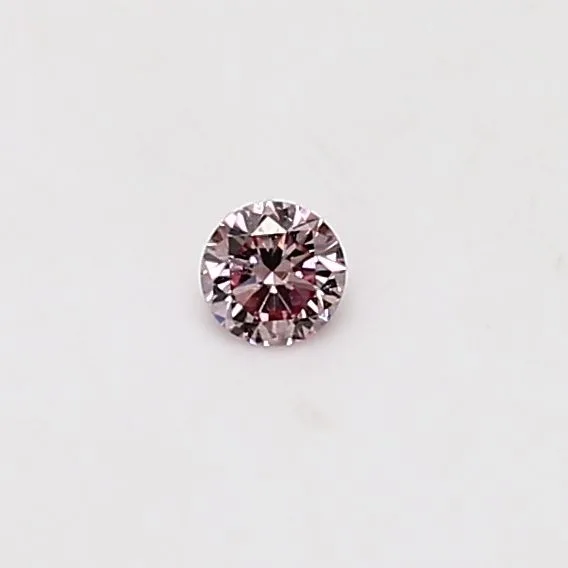0.08 Carat Round Fancy Pink Natural Diamond