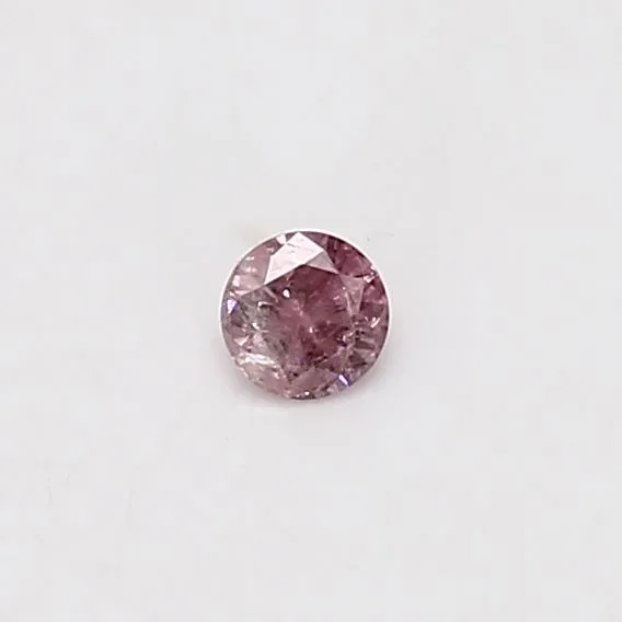 0.09 Carat Round Fancy Pink I2 Natural Diamond