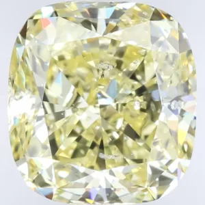 2.62 Carat Cushion Modified Fancy Yellow Natural Diamond