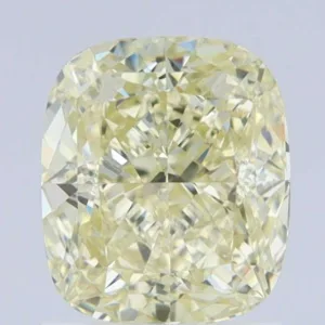 1.69 Carat Cushion Brilliant Fancy Light Yellow VVS2 Natural Diamond