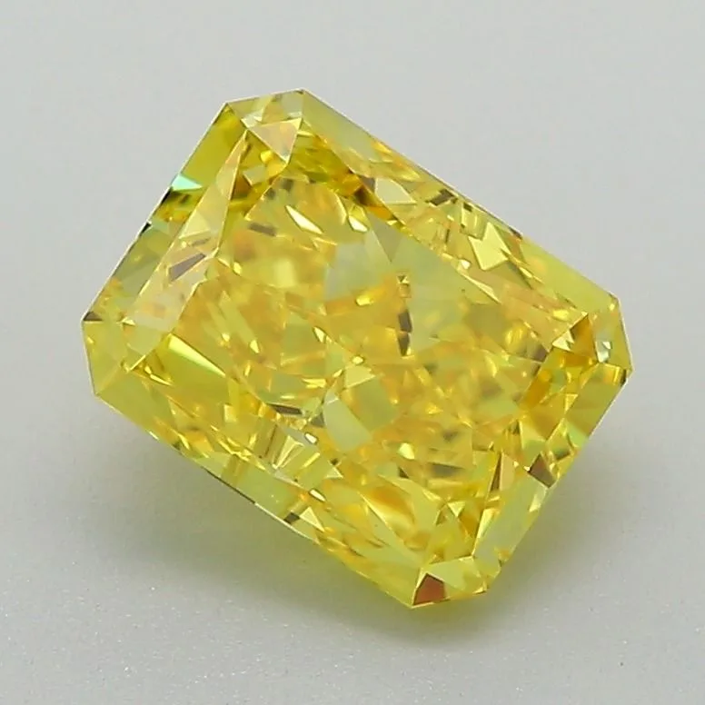 1.72 Carat Fancy Vivid Yellow VS1 RADIANT Lab Diamond