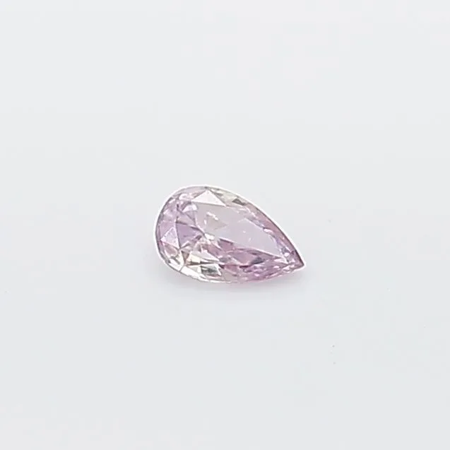 0.04 Carat Pear Fancy Purple Pink Natural Diamond