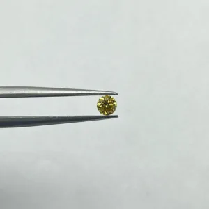 0.24 Carat Round Fancy Vivid Yellow Natural Diamond