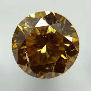 1.5 Carat Round Fancy Deep Yellow Natural Diamond