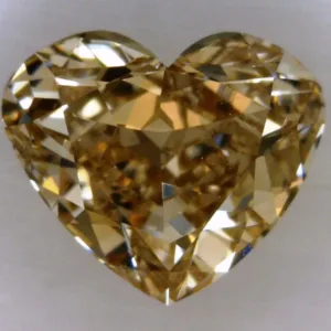 0.87 Carat Heart Fancy Light Brown SI1 Natural Diamond
