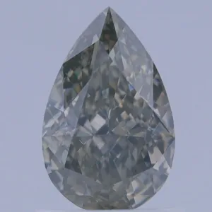 1.06 Carat Pear Fancy Dark Gray SI2 Natural Diamond