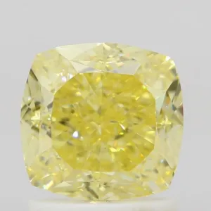 1.68 Carat Fancy Intense Yellow VS1 CUSHION BRILLIANT Diamond