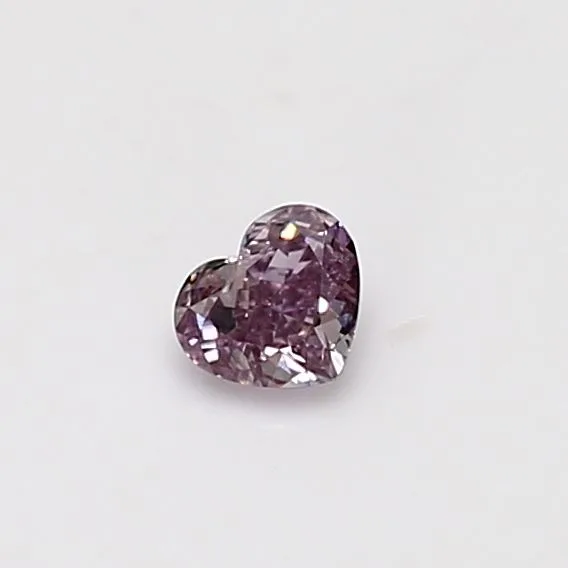 0.21 Carat Heart Fancy Purple Pink SI2 Natural Diamond