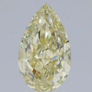 3.01 Carat Pear Fancy Light Yellow VS1 Natural Diamond