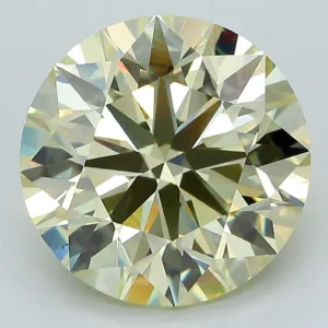 5.6 Carat Round Fancy Light Yellow VS1 Lab Diamond