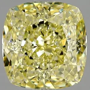 2.44 Carat Cushion Modified Fancy Yellow VVS1 Natural Diamond