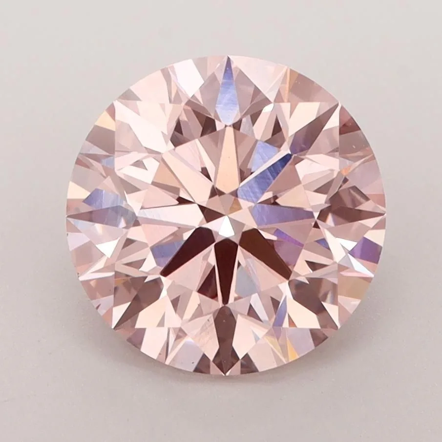 3.02 Carat Round Fancy Intense Pink VS1 Lab Diamond