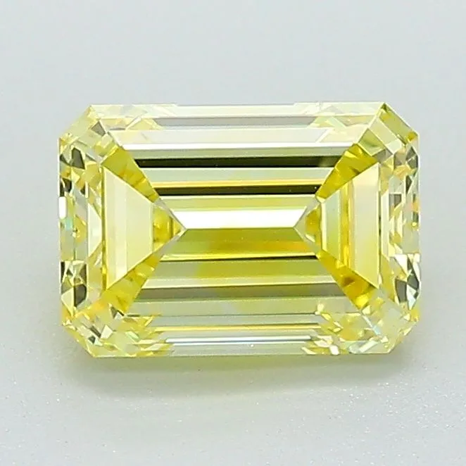 1.27 Carat Fancy Intense Yellow VVS2 EMERALD Lab Diamond