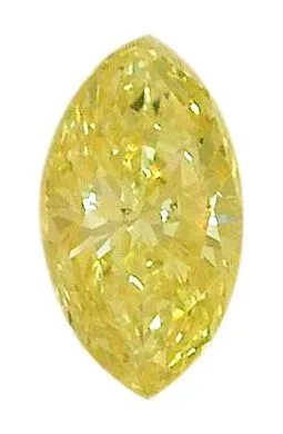 0.54 Carat Marquise Fancy Yellow Natural Diamond 1 0.54 Carat Marquise Fancy Yellow Natural Diamond