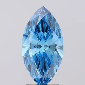 2.15 Carat Marquise Fancy Vivid Blue VS2 Lab Diamond