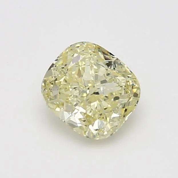 1.22 Carat Cushion Brilliant Fancy Light Yellow SI2 Natural Diamond