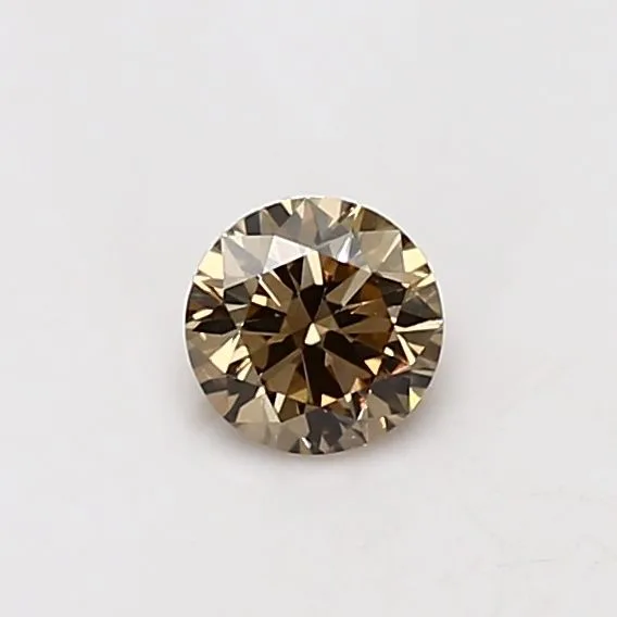 0.39 Carat Round Fancy Light Brown VS1 Natural Diamond