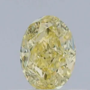 0.51 Carat Oval Fancy Yellow VVS2 Natural Diamond