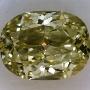 0.71 Carat Cushion Brilliant Fancy Light Yellow I1 Natural Diamond