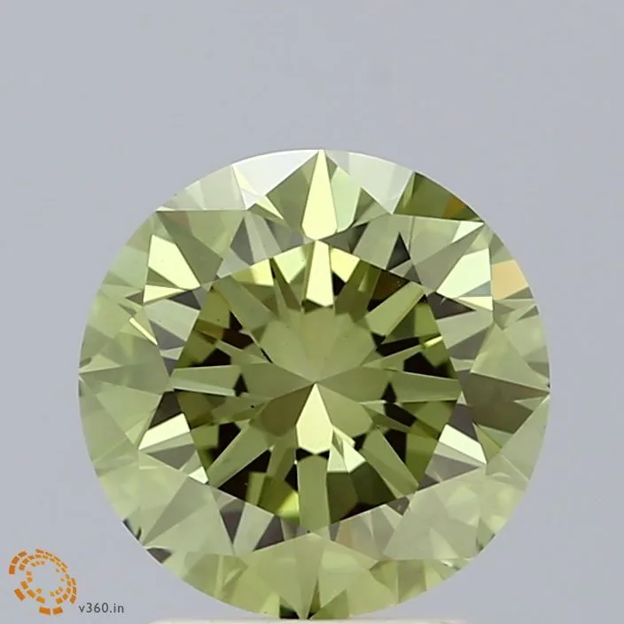 2.52 Carat Fancy Vivid Green VS1 ROUND Lab Diamond