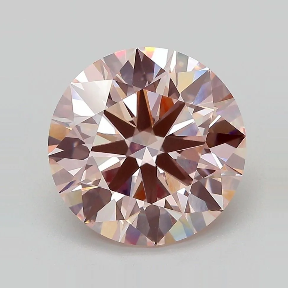 5 Carat Round Fancy Intense Pink VS1 Lab Diamond