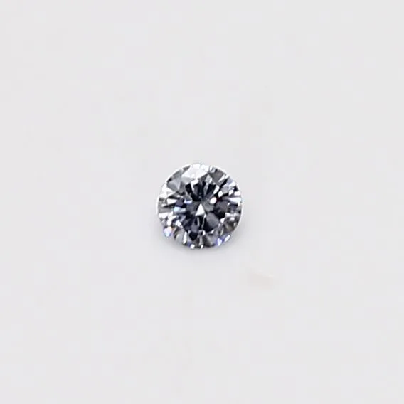 0.04 Carat Round Fancy Light Gray Blue SI2 Natural Diamond