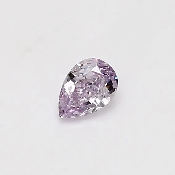 0.22 Carat Pear Fancy Pink Purple SI1 Natural Diamond