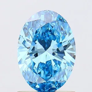 1 Carat Oval Fancy Vivid Blue VS1 Lab Diamond