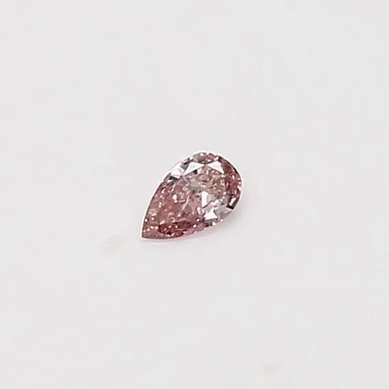 0.04 Carat Pear Fancy Pink Natural Diamond