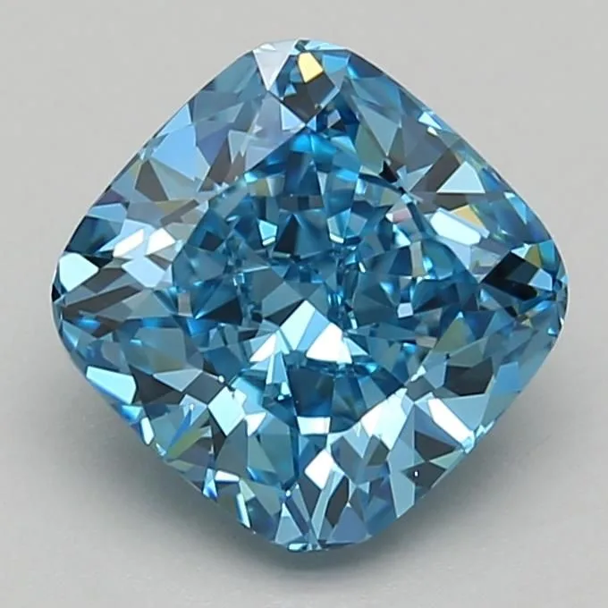 1.87 Carat Fancy Vivid Blue VS1 CUSHION BRILLIANT Lab Diamond