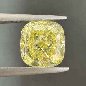 3.3 Carat Cushion Brilliant Fancy Intense Yellow VS1 Natural Diamond