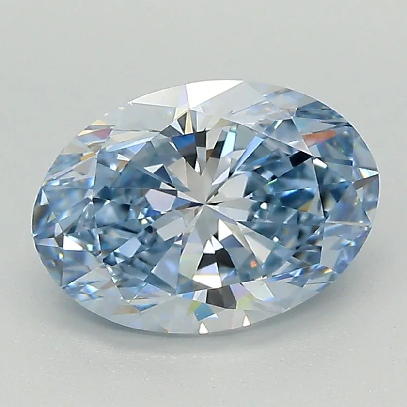 2.07 Carat Oval Fancy Intense Blue VS1 Lab Diamond 1 2.07 Carat Oval Fancy Intense Blue VS1 Lab Diamond