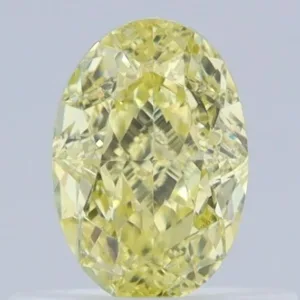0.61 Carat Oval Fancy Yellow VVS1 Natural Diamond