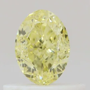 0.5 Carat Oval Fancy Yellow VS2 Natural Diamond