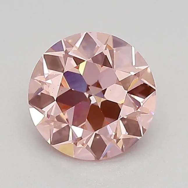 0.92 Carat Fancy Vivid Pink VS2 ROUND Lab Diamond