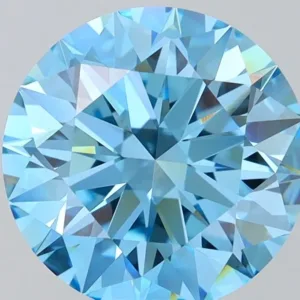 4 Carat Round Fancy Vivid Blue VVS2 Lab Diamond