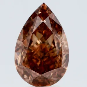 5.31 Carat Pear Fancy Orange Brown VS2 Natural Diamond