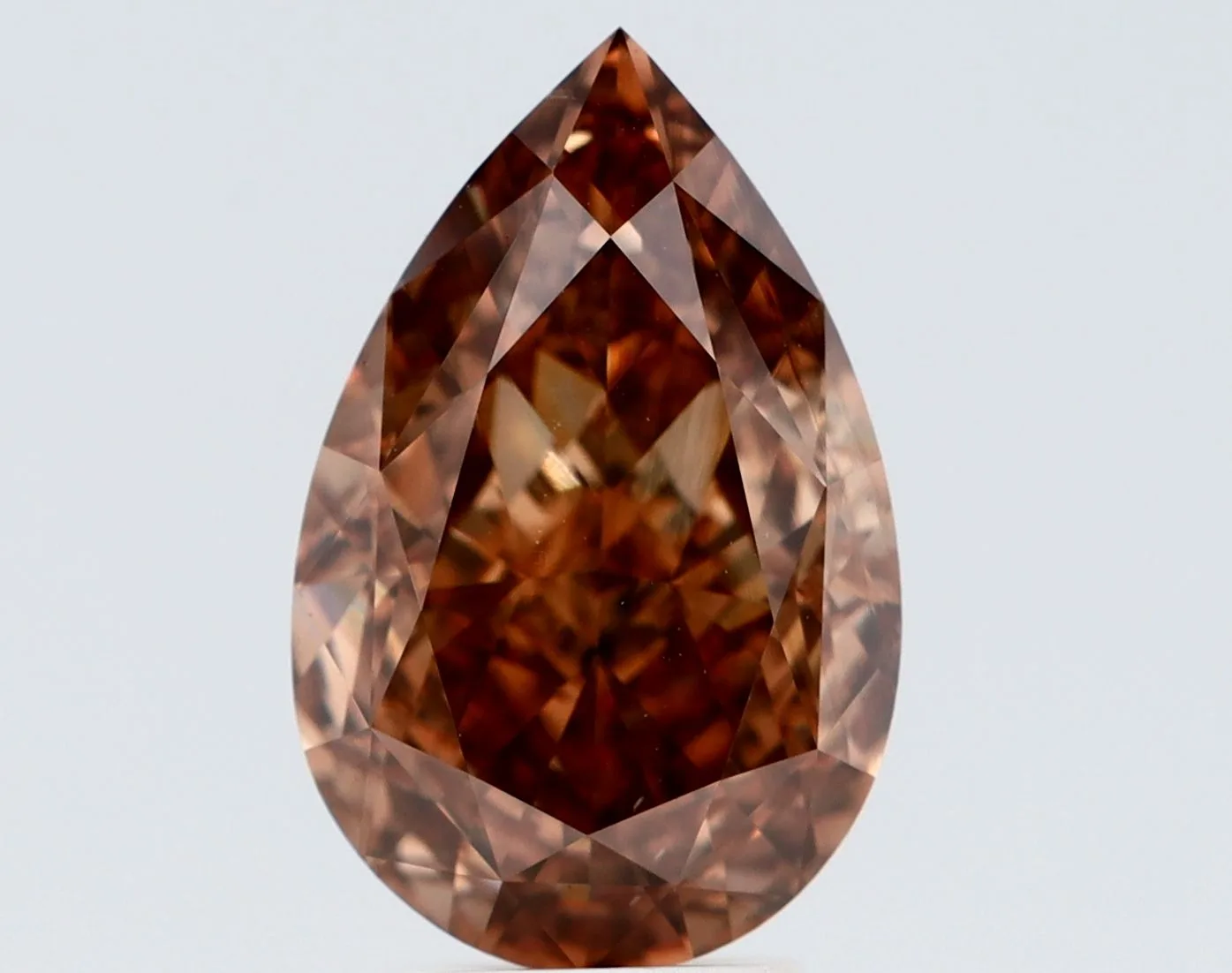 5.31 Carat Pear Fancy Orange Brown VS2 Natural Diamond 1 5.31 Carat Pear Fancy Orange Brown VS2 Natural Diamond