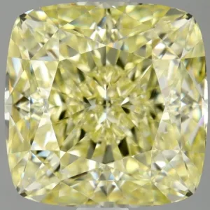 3.01 Carat Cushion Modified Fancy Yellow VS2 Natural Diamond