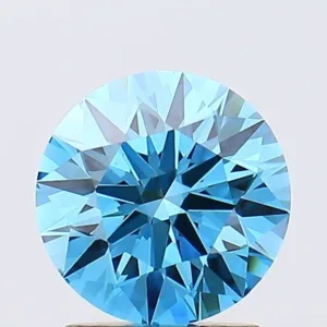 1.74 Carat Round Fancy Vivid Blue VS1 Lab Diamond